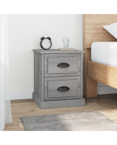Tables de chevet 2 pcs sonoma gris 39x39x47,5cm bois ingénierie | Mobilier & Déco