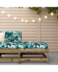 Repose-pied de jardin avec coussin bois de pin imprégné | Mobilier & Déco