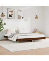 Cadre de lit sans matelas chêne marron 150x200 cm | Mobilier & Déco