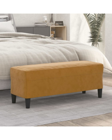 Banc Marron 100x35x41 cm Velours | Mobilier & Déco