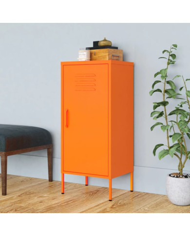 Armoire de rangement Orange 42,5x35x101,5 cm Acier | Mobilier & Déco