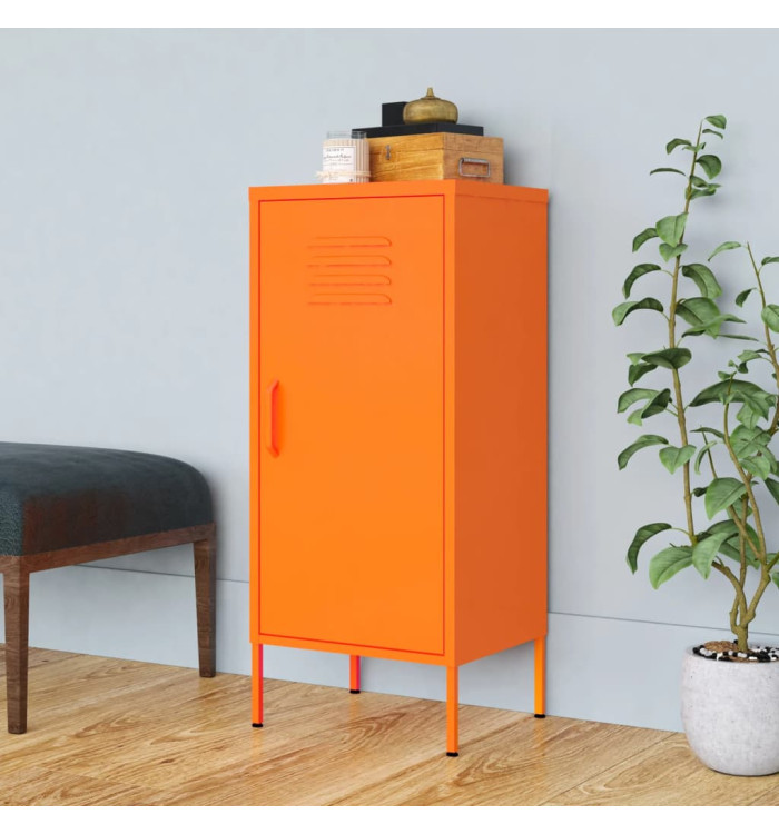 Armoire de rangement Orange 42,5x35x101,5 cm Acier | Mobilier & Déco
