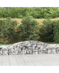 Paniers à gabions arqués 8 pcs 400x50x40/60 cm Fer galvanisé | Mobilier & Déco