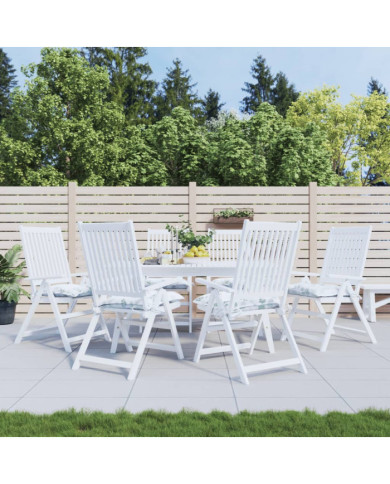 Coussins de chaise lot de 6 à motif de feuilles 50x50x7 cm | Mobilier & Déco