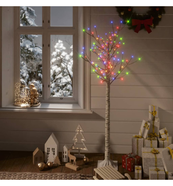 Sapin de Noël 140 LED colorées Saule 1,5 m Int/Ext | Mobilier & Déco