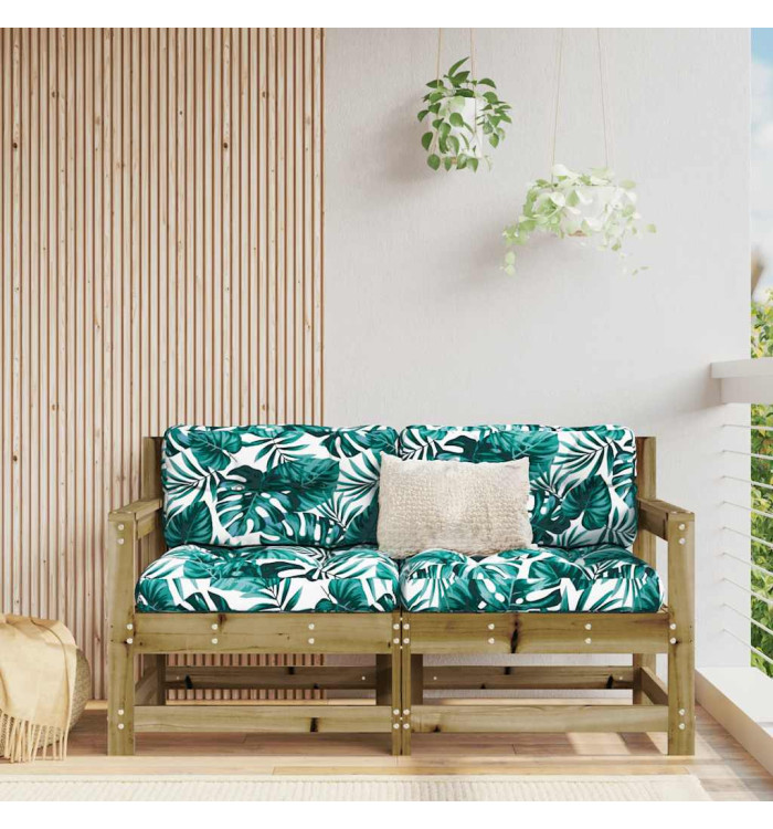 Chaises de jardin avec coussins lot de 2 bois de pin imprégné | Mobilier & Déco