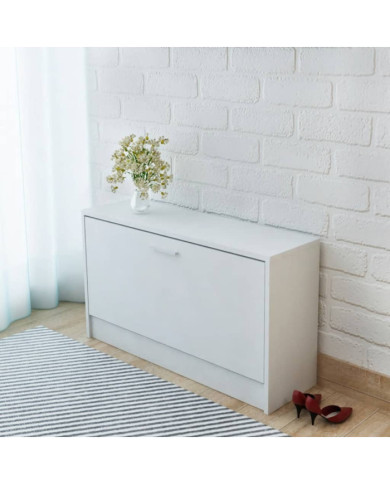Banc à chaussures 80x24x45 cm Blanc | Mobilier & Déco
