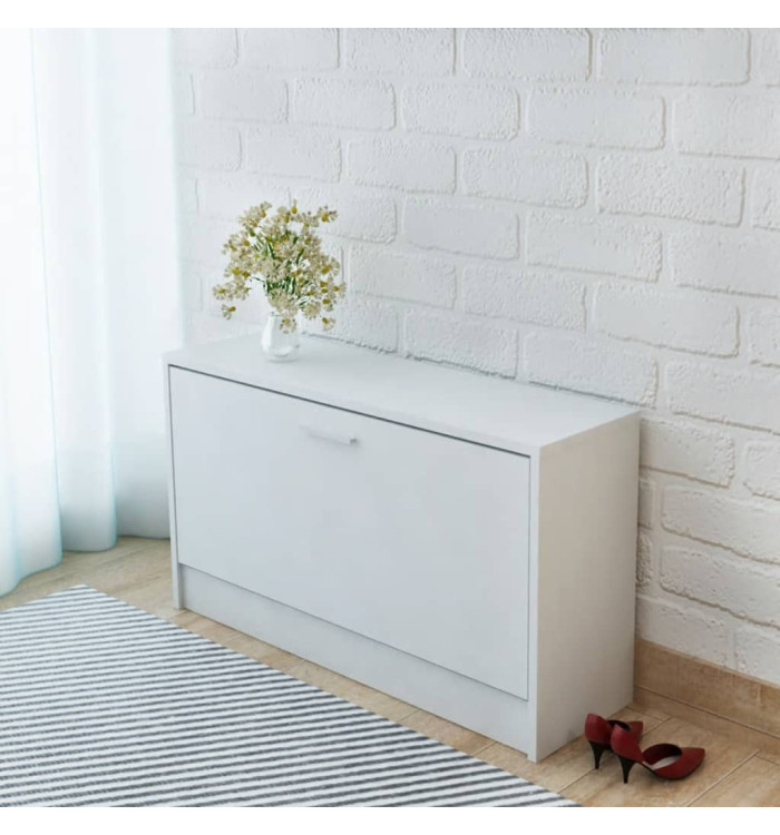 Banc à chaussures 80x24x45 cm Blanc | Mobilier & Déco