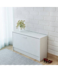 Banc à chaussures 80x24x45 cm Blanc | Mobilier & Déco
