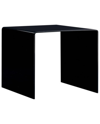 Table basse Noir 50x50x45 cm Verre trempé | Mobilier & Déco