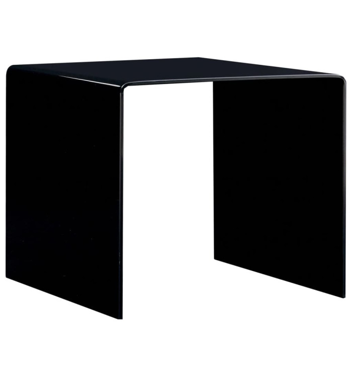 Table basse Noir 50x50x45 cm Verre trempé | Mobilier & Déco