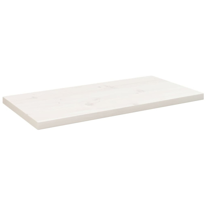 Dessus de table blanc 80x40x2,5 cm bois de pin massif | Mobilier & Déco