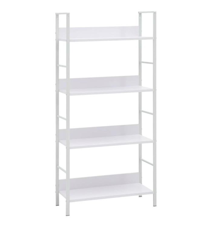 Bibliothèque à 4 niveaux blanc 60x27,6x124,5 cm bois ingénierie | Mobilier & Déco