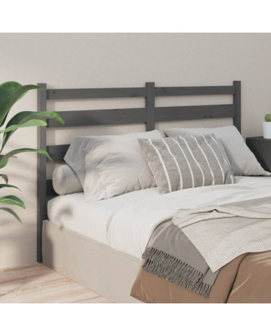 Tête de lit Gris 146x4x100 cm Bois massif de pin | Mobilier & Déco