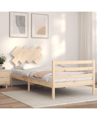 Cadre de lit sans matelas 100x200 cm bois massif | Mobilier & Déco