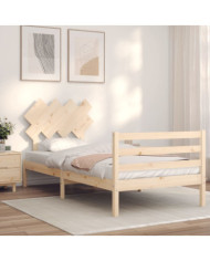Cadre de lit sans matelas 100x200 cm bois massif | Mobilier & Déco