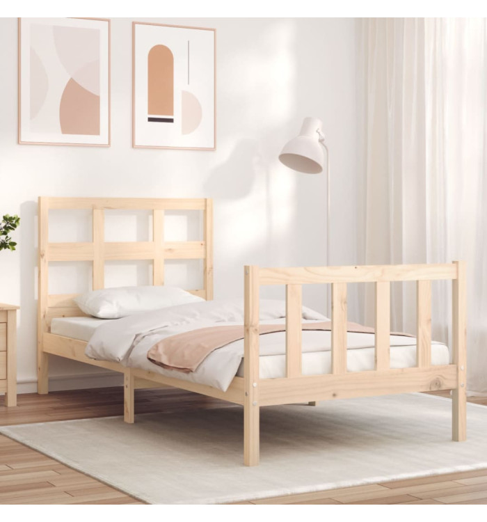 Cadre de lit sans matelas bois de pin massif | Mobilier & Déco