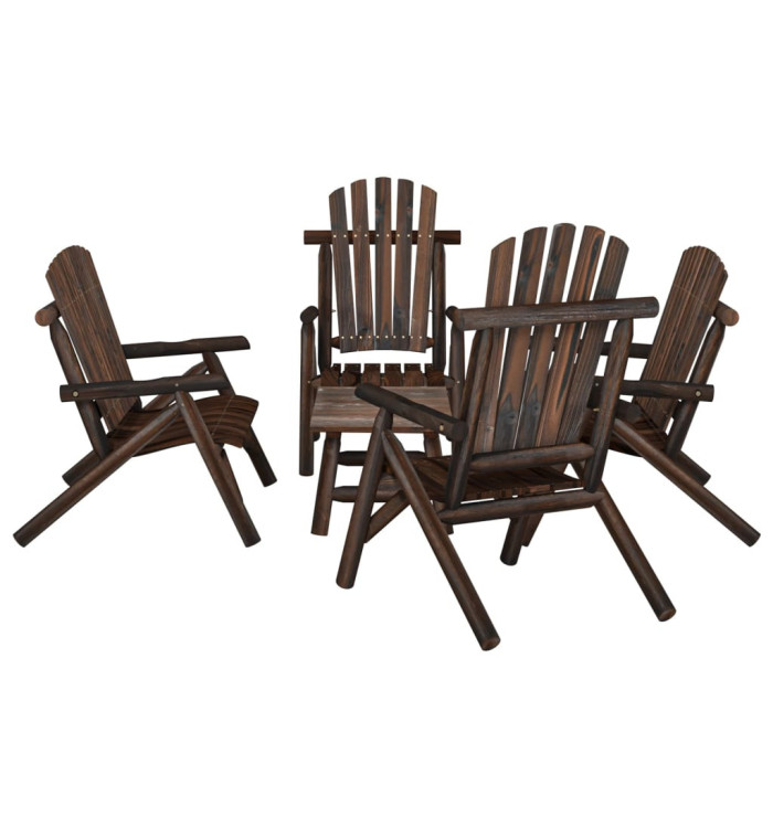 Ensemble de salon de jardin 5 pcs bois massif d'épicéa | Mobilier & Déco