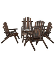 Ensemble de salon de jardin 5 pcs bois massif d'épicéa | Mobilier & Déco