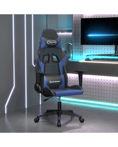 Chaise de jeu Noir et bleu Similicuir | Mobilier & Déco
