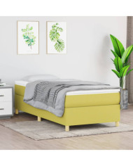 Cadre de lit sans matelas vert 90x190 cm tissu | Mobilier & Déco