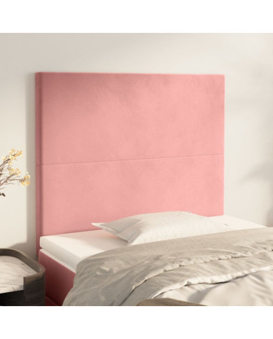 Têtes de lit 2 pcs Rose 80x5x78/88 cm Velours | Mobilier & Déco
