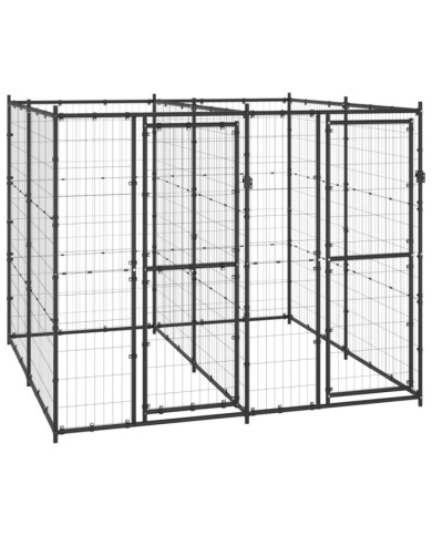 Chenil d'extérieur pour chiens Acier 4,84 m² | Mobilier & Déco