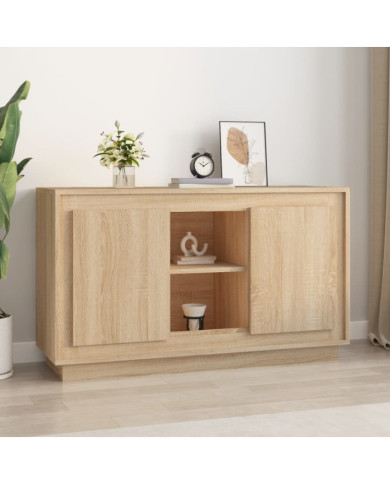 Buffet chêne sonoma 102x35x60 cm bois d'ingénierie | Mobilier & Déco