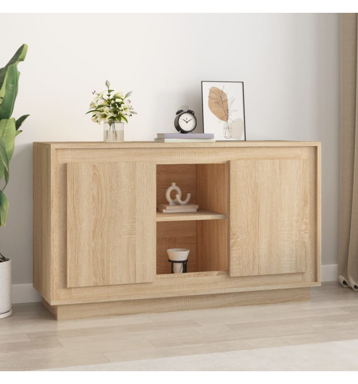 Buffet chêne sonoma 102x35x60 cm bois d'ingénierie | Mobilier & Déco