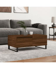 Table basse Chêne marron 90x50x36,5 cm Bois d'ingénierie | Mobilier & Déco