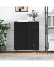 Buffet noir 69,5x34x90 cm bois d'ingénierie | Mobilier & Déco