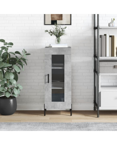 Buffet Gris béton 34,5x34x90 cm Bois d'ingénierie | Mobilier & Déco