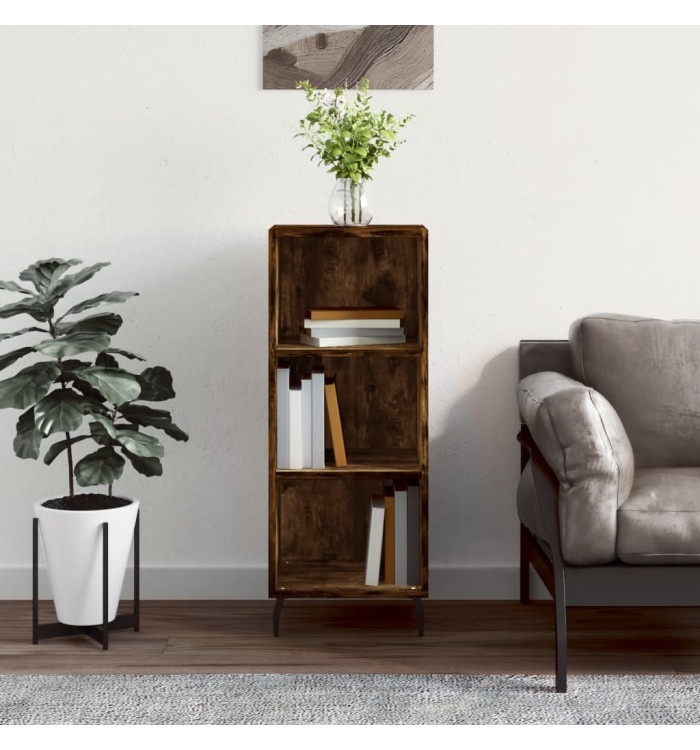 Buffet chêne fumé 34,5x32,5x90 cm bois d'ingénierie | Mobilier & Déco
