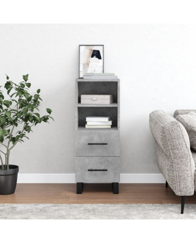Buffet Gris béton 34,5x34x90 cm Bois d'ingénierie | Mobilier & Déco