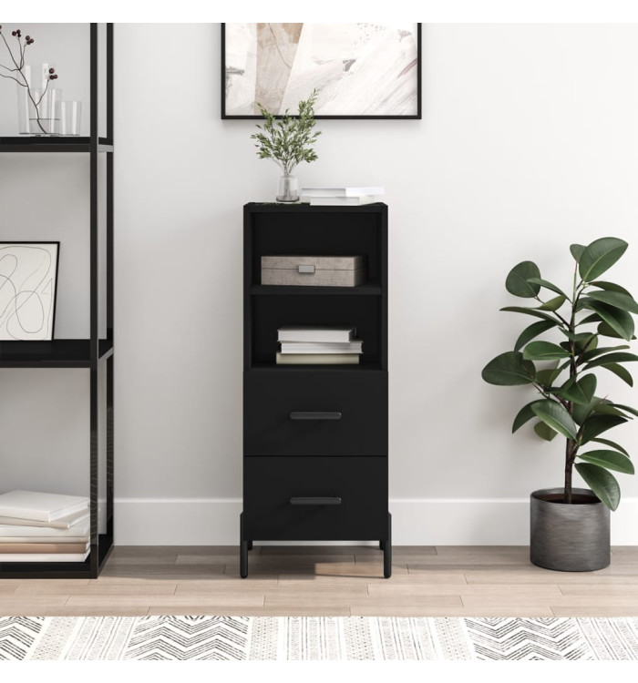 Buffet Noir 34,5x34x90 cm Bois d'ingénierie | Mobilier & Déco