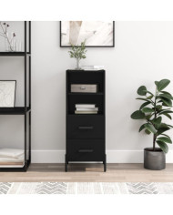 Buffet Noir 34,5x34x90 cm Bois d'ingénierie | Mobilier & Déco