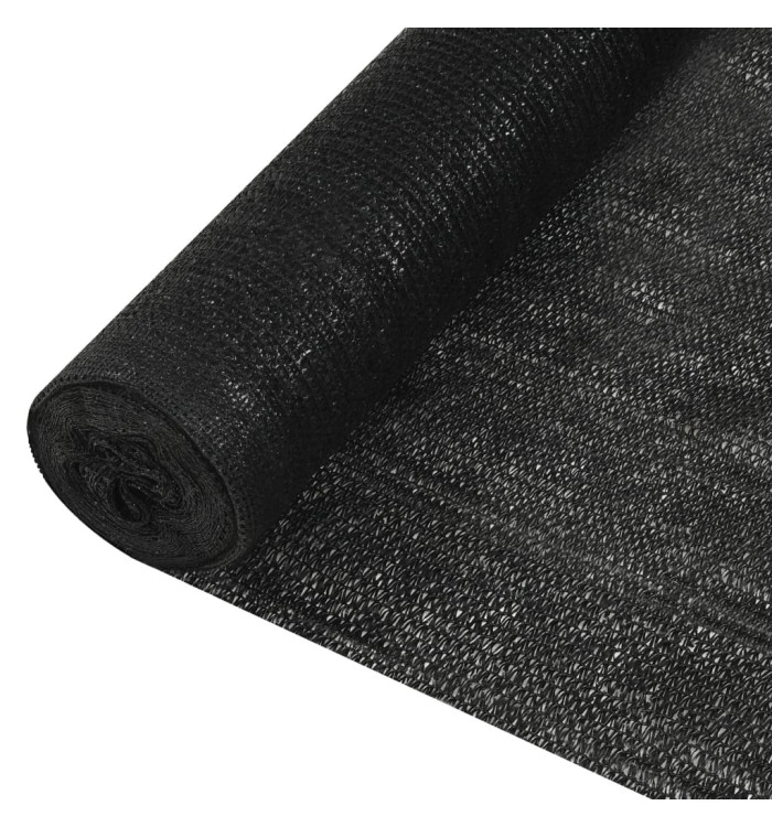 Filet brise-vue Noir 1,8x10 m PEHD 150 g/m² | Mobilier & Déco