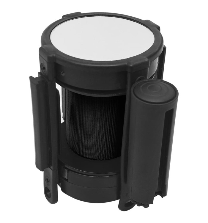 Barrière à bande rétractable 200 cm Noir | Mobilier & Déco