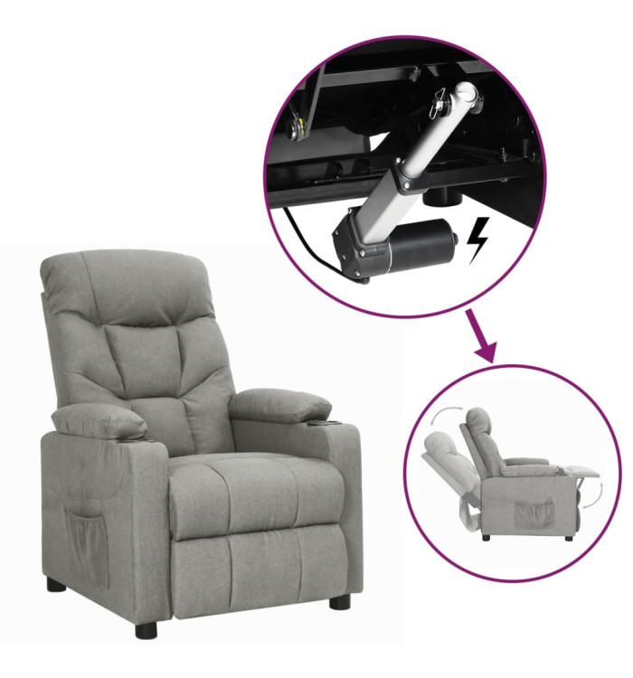 Fauteuil Gris clair Tissu | Mobilier & Déco