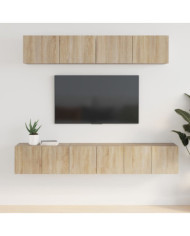 Ensemble de meubles TV 5 pcs Chêne sonoma Bois d'ingénierie | Mobilier & Déco
