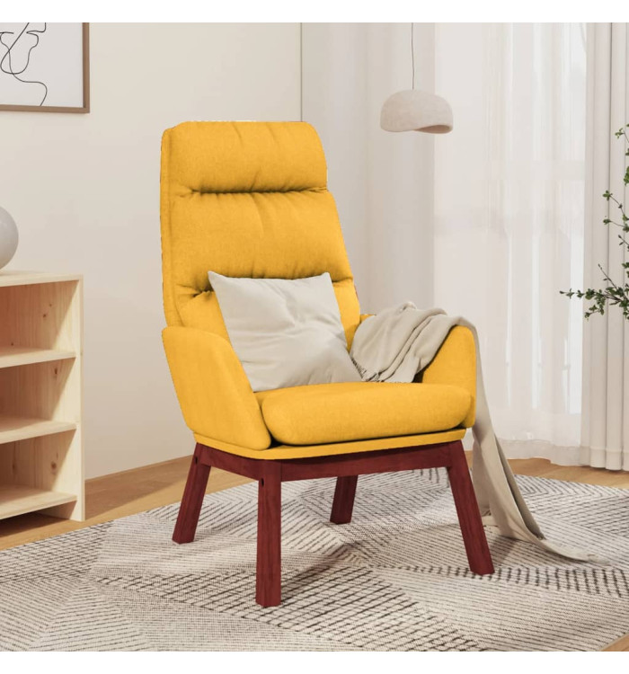 Chaise de relaxation Jaune moutarde Tissu | Mobilier & Déco