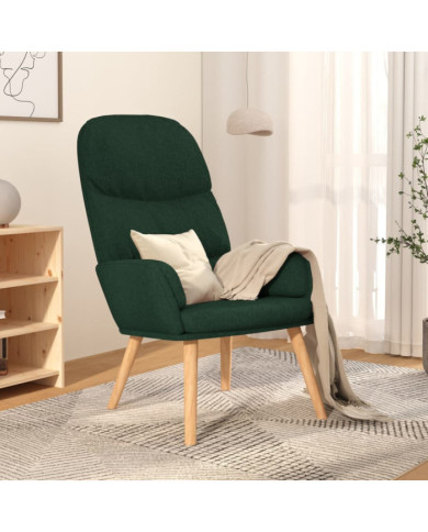 Chaise de relaxation Vert foncé Tissu | Mobilier & Déco