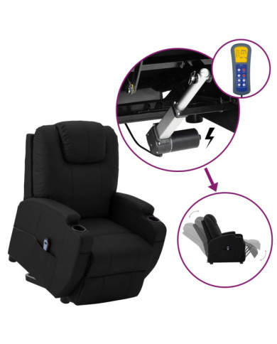 Fauteuil Noir Similicuir | Mobilier & Déco