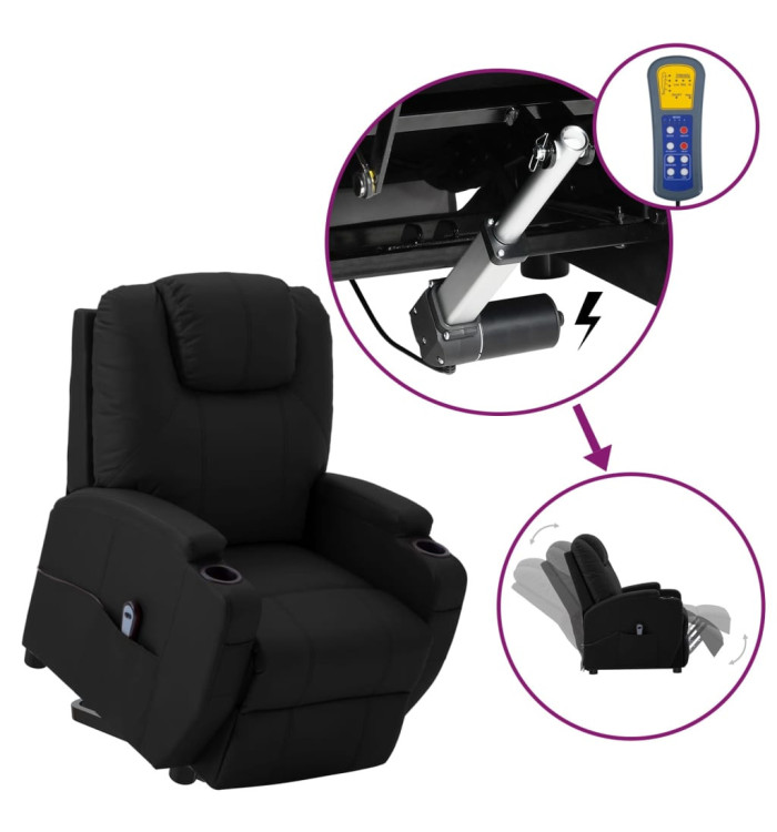 Fauteuil Noir Similicuir | Mobilier & Déco