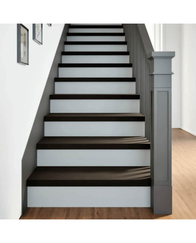 Marches d'escalier 12 pcs marron foncé 80x25x2 cm chêne massif | Mobilier & Déco