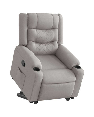 Fauteuil inclinable gris nuage tissu | Mobilier & Déco
