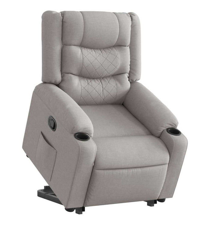 Fauteuil inclinable gris nuage tissu | Mobilier & Déco