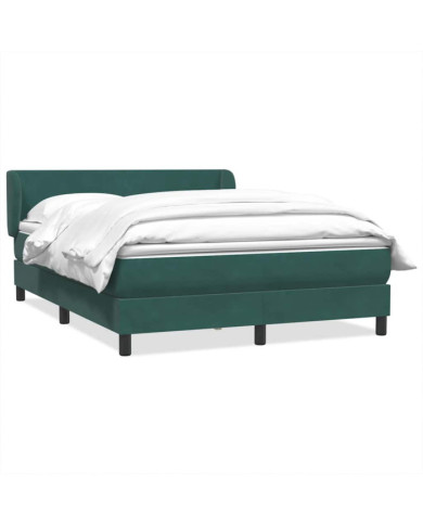 Sommier à lattes de lit et matelas vert foncé 160x210cm velours | Mobilier & Déco