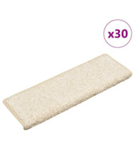 Tapis d'escalier 30 pcs 65x21x4 cm Blanc | Mobilier & Déco