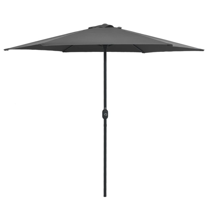 Parasol de jardin et mât en aluminium 270x246 cm Anthracite | Mobilier & Déco